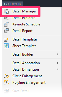 F/X Details menu